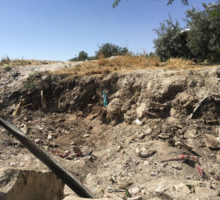 Mound of dumped Temple Mount soil.