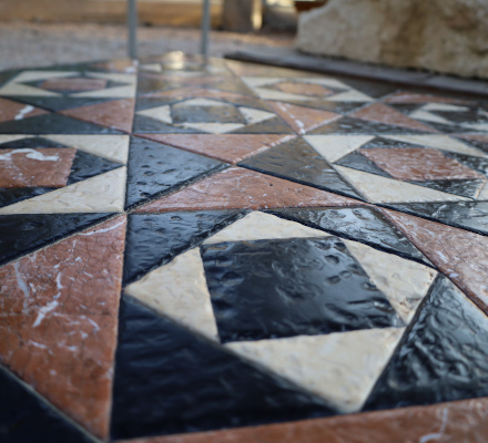 Opus Sectile reconstruction at the Temple Mount Sifting Project