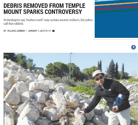 News Item - Debris removed from Temple Mount sparks controversy