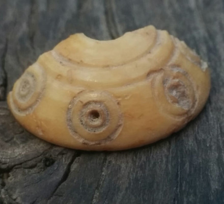 Bone spindle whorl